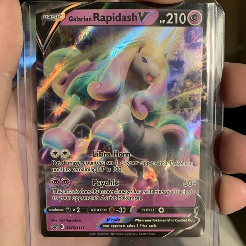 Galarian Rapidash V Prize Pack Series 1 Holo SWSH111 Pokémon TCG - Picture 2 of 3