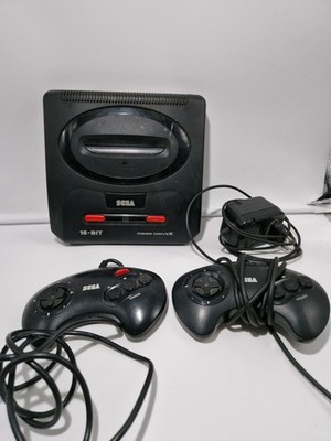 SEGA MEGA DRIVE 2 Konsole + 2 Controller + Steomkabel - Getestet Original Gut