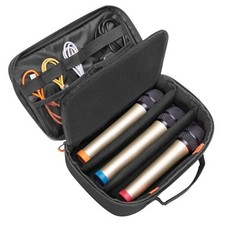 3 Slots Wireless Microphone Carrying Case, Microphone Storage Bag Fits for 3