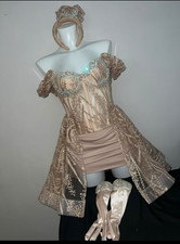 Gold/champagne dress, was handmade, size 8/10 but mostly an 8