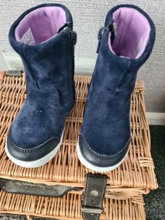 Stivali/scarpe Clarks blu navy bambina taglia 5 F usati indossati due volte