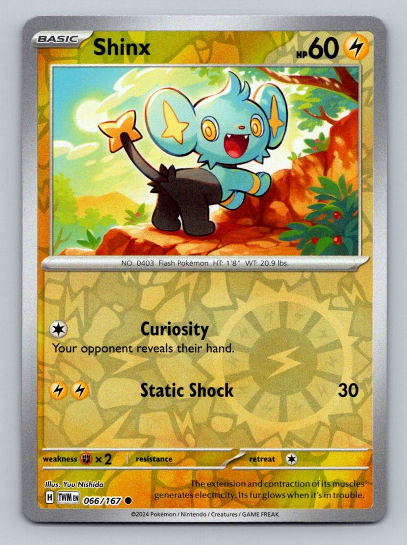 Pokemon Shinx SV06: Twilight Masquerade 066/167 Near Mint NM Reverse Holo
