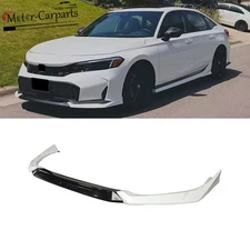 For 2025 Up Honda Civic Yofer Pearl White Black 2 Tone Front Bumper Lip Splitter