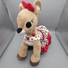 BUILD A BEAR REINDEER PLUSH STUFFED ANIMAL HOLIDAY OUTFIT HEART LIGHTS UP