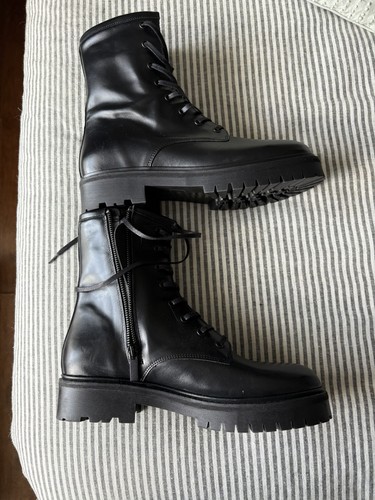Thursday Everyday Women's Combat boots Black Leather Size 10 NEW #035S