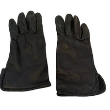 Preston  York Women's Black Leather Soft Light Lined Gloves Size 7 1/2