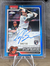 Dylan Beavers Chrome 2026 Blue Refractor /150 Auto