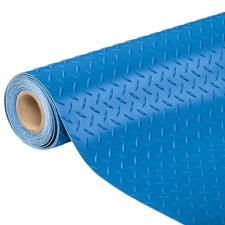 7.5 x 17ft 2mm Garage Floor Mat Garage Flooring Roll Non Slip Waterproof Blue