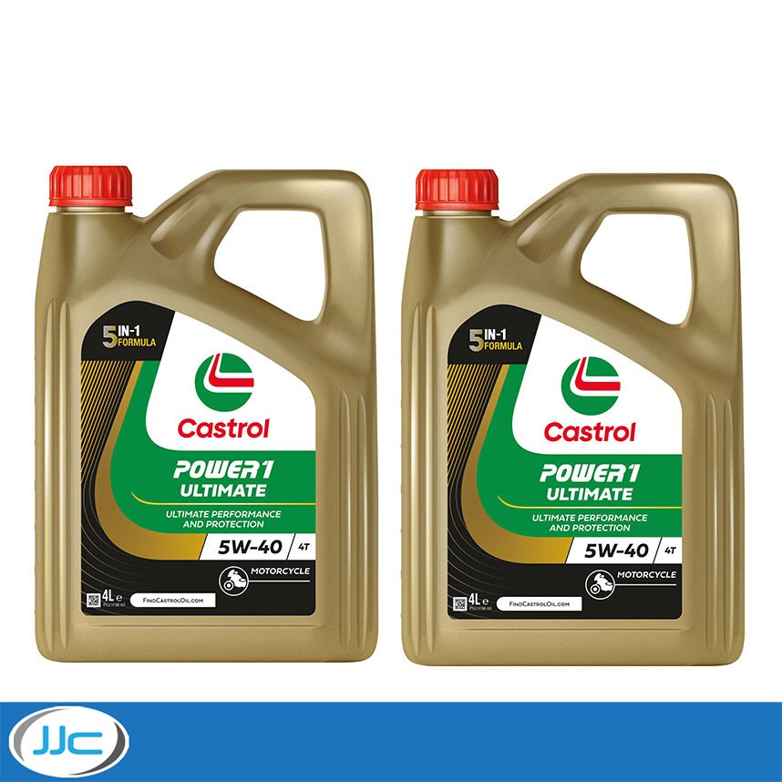 2 x 4L - Castrol Power 1 Ultimate 5W40 4T Fully Synthetic Motorbike Engine Oil