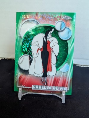 2026 Topps Chrome CRUELLA DE VIL Aqua Mini Diamond 53/99 Green Speckle #65