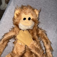 Vintage Hosung NY Puppet Hanging Monkey 30" Plush 1981