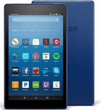Fire HD 8 Tablet with Alexa, 8" HD Display, 16 GB, Marine Blue, 7th Gen