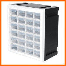 Craft Cabinet Organizer, 24 Drawer Plastic Parts Cabinet, Tool Storage Box fo...