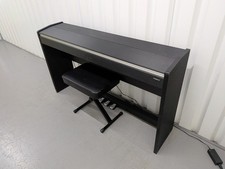 Roland F110 compact slim size Digital Piano and stool in black  stock # 25590