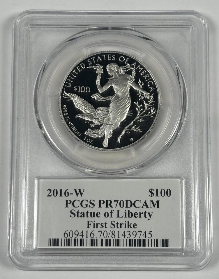 2016-W $100 PROOF PLATINUM EAGLE 1 OZ PCGS PR70 FIRST STRIKE MOY SIGNATURE - Image 2 of 2