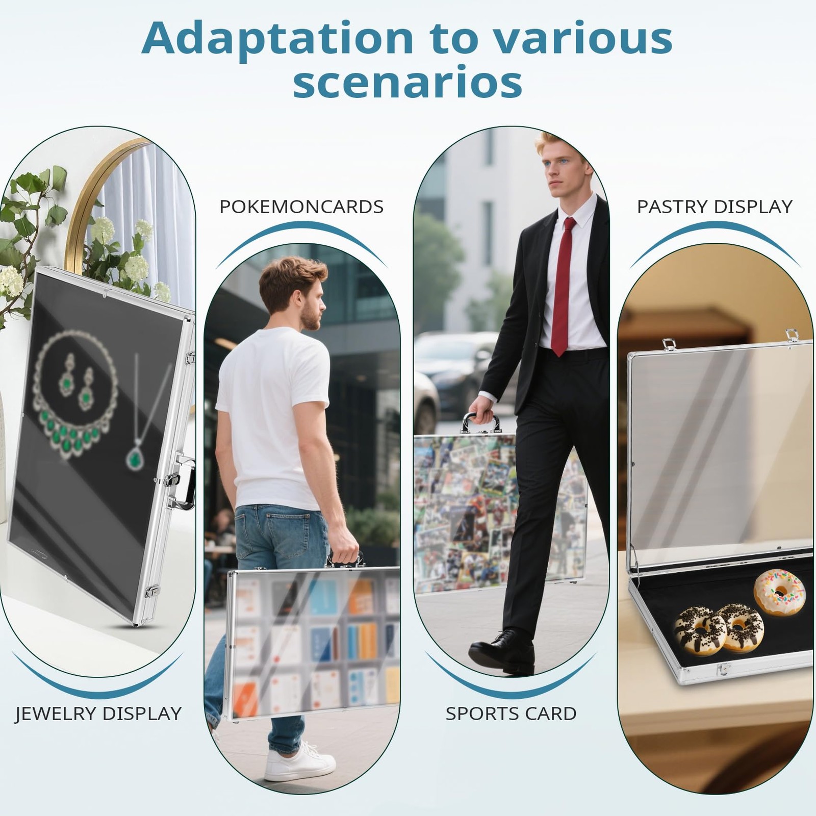 34"x22" Portable Trade Show Display Case for Trade Shows & Table Top Card