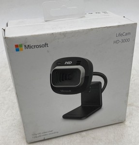 Microsoft Lifecam HD-3000 Webcam 720p HD Video Certified For Skype™ TrueColor