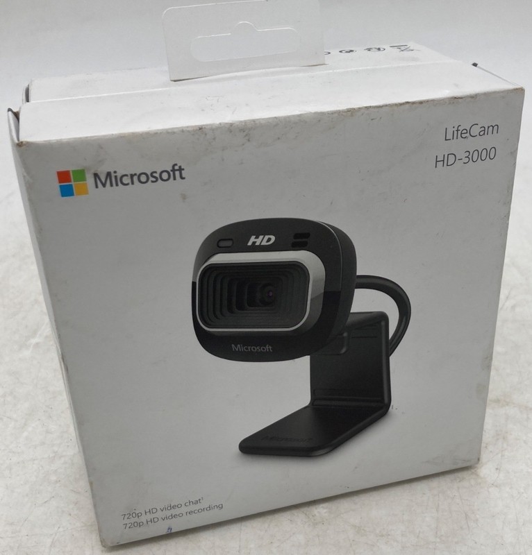 Microsoft Lifecam HD-3000 Webcam 720p HD Video Certified For Skype™ TrueColor