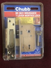 Chubb Lock BS 3621 7 Lever Mortice Lock Insurance Approved