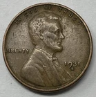1931s USA Lincoln Head Small Cent, VF Condition. A-514