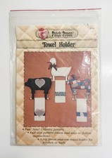 Vintage Sewing Pattern Farmhouse Towel Holder Patch Press 375B UNCUT Country