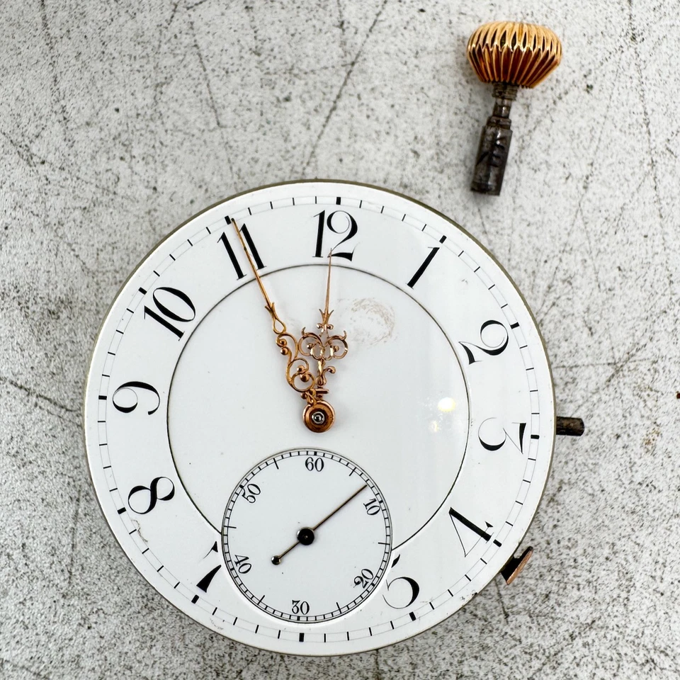 Antique 18s Star Co. Geneva Mechanical Hunter Pocket Watch Movement Swiss - Image 2 of 2