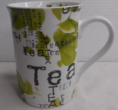 Konitz Tea Collage Mega Porcelian Mug with Tea Motif 11 Oz 4'' High x 3'' Wide