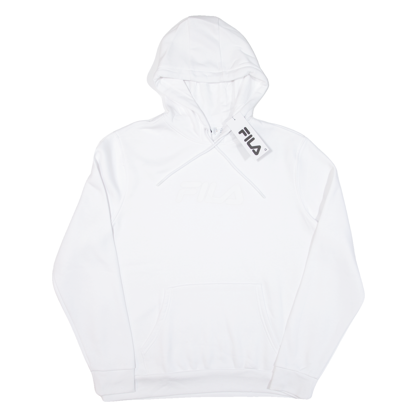 Felpa con cappuccio FILA uomo bianca XL