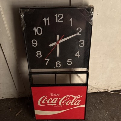Vintage Enjoy Coke Hanging Wall Clock Sign Advertisement  B8