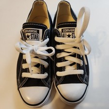 ALL STAR CONVERSE CHUCK TAYLOR 3J235 Youth BLACK WHITE CANVAS CASUAL size 5