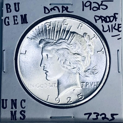 1925 P BU GEM PEACE SILVER DOLLAR UNC MS+++ U.S. MINT RARE COIN 7325