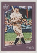 2019 Panini Diamond Kings Plum Framed Ty Cobb (Swing Followthrough) #26 HOF 0nr3