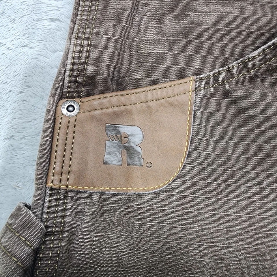 Vintage Wrangler Pants Mens 38x32 Brown Carpenter Double Knee Riggs Workwear - Image 2 of 4