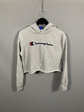 CHAMPION CROPPED Hoodie - Size Medium - Grey - Great Condition - Women’s