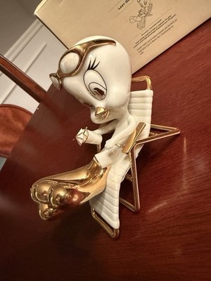 Lenox Lazy Day's Tweety Figurine 24 Karat Gold Figurine NEW IN BOX