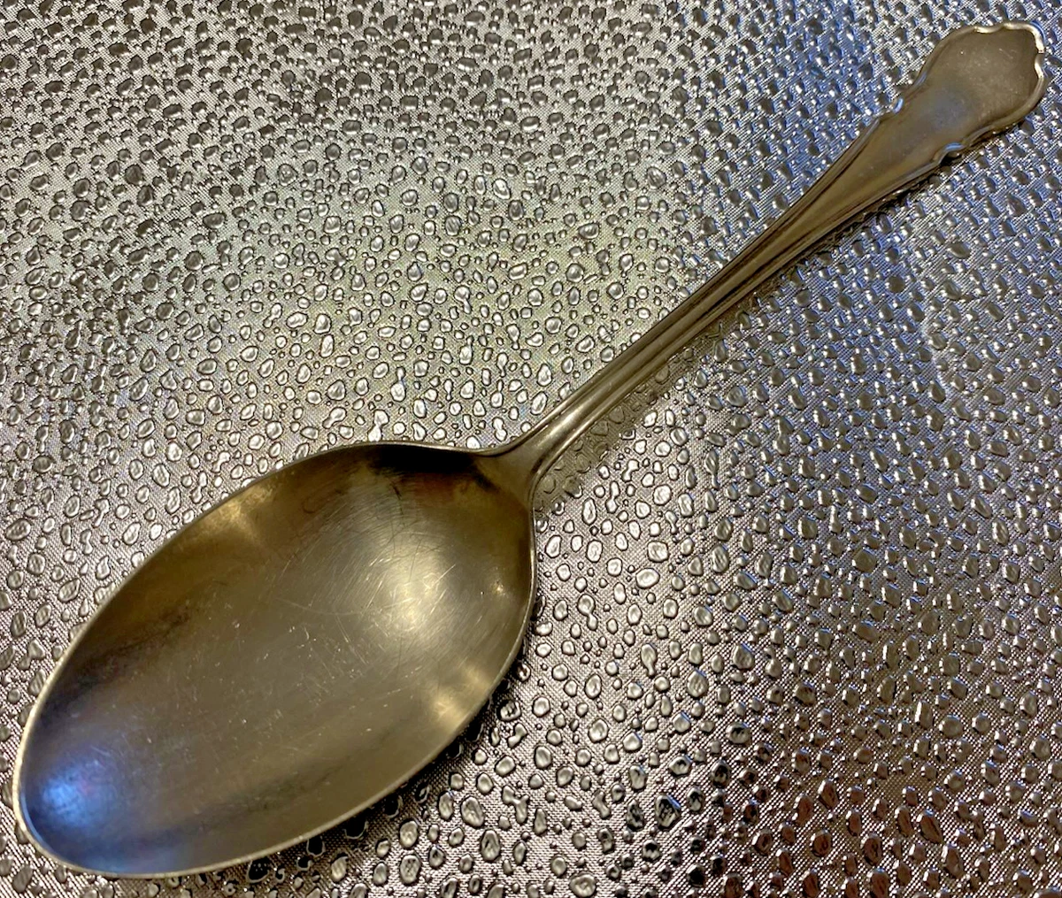 Vintage Harrods of London Silver Plated Du Barry Serving Spoon - 21.5cm Length
