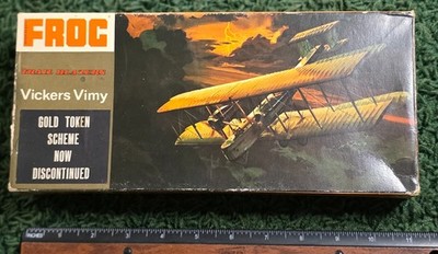 RARE 1/72 Frog Trail Blazers Vickers Vimy Bomber, w/ Box, instructions & Decals