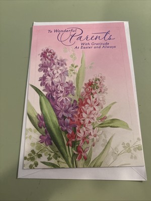 Hallmark Glittery  Wonderful Parents  Easter Greeting Card-New 