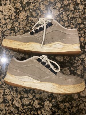 Vintage Vans Skateboard Shoes 90s Mens Size 8 Tan/Gray Rare Vans Disasters