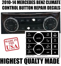 MERCEDES-BENZ AC CLIMATE BUTTON DECALS STICKERS W204 C250 C300 C350