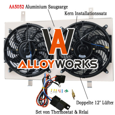 Für Nissan Silvia 200SX 180SX S14 S15 SR20DET 2,0 Shroud Lüfters+Relais
