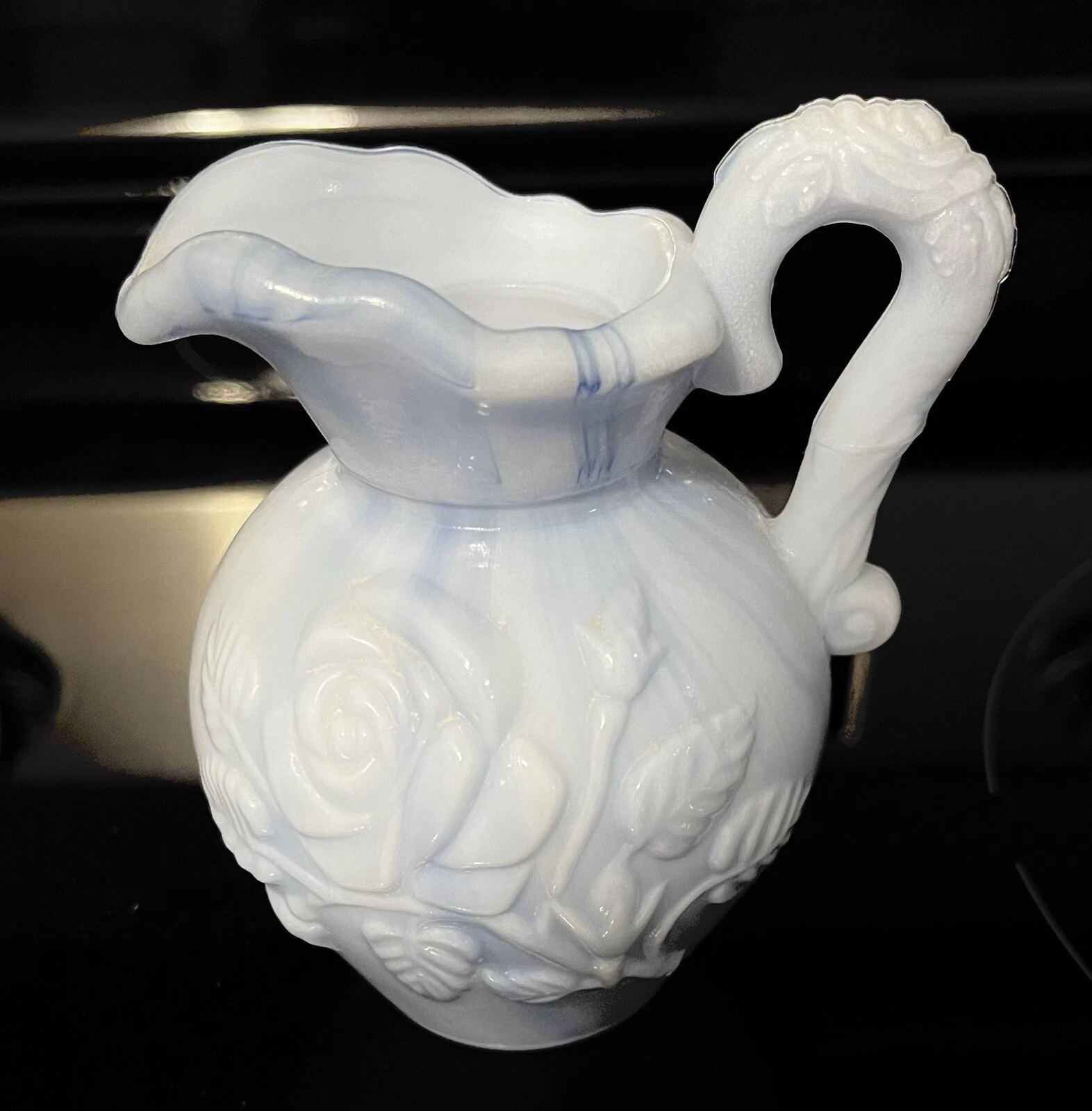 AVON Vintage Blue Slag Pitcher Dated: MAY 1978