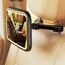Baby Car Mirror with Light, Car Mirror for Baby Rear Facing with Remote Control