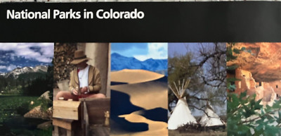New 2018 NATIONAL PARKS in COLORADO  NATIONAL PARK SERVICE UNIGRID BROCHURE  Map