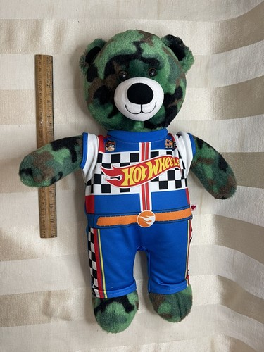 Hotwheels Build A Bear Camo Camouflage NASCAR Bear Outfit 18" Plush Teddy BAB - Picture 2 of 3