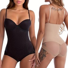 Women Built-in Bra Sculpting Bodysuit Tummy Control Seamless Shapewear Camisoles