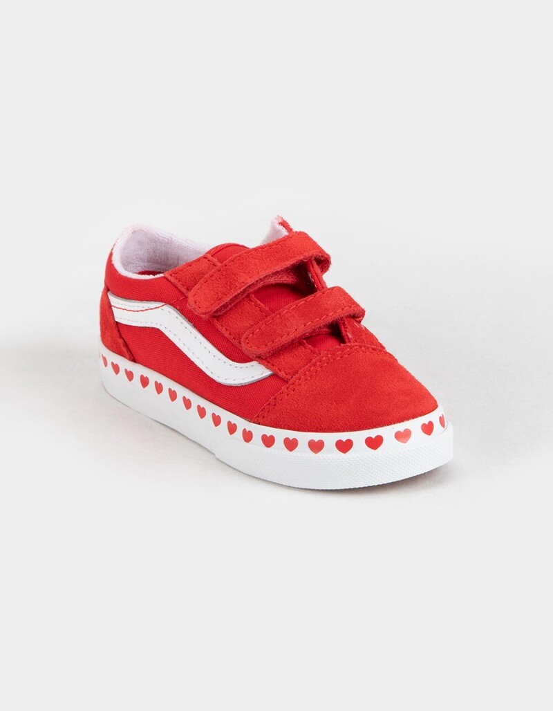 Toddler Vans Old Skool V VN0A38JN30V Red/White 100% Authentic New