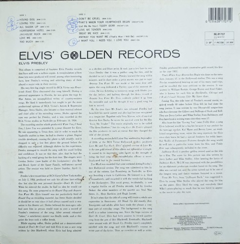 Elvis Presley Elvis’ Golden Records Vinyl Record VG/G+ NL81707 1958 - Picture 2 of 2