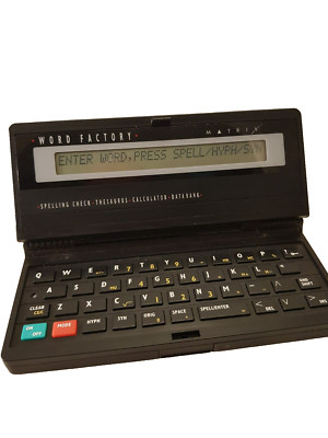 WORD FACTORY MATRIX WP500, RECHTSCHREIBPRÜFUNG, THESAURUS, TASCHENRECHNER, DATENBANK GETESTET