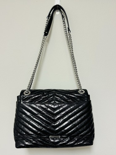 Rebecca Minkoff Edie Flap Shoulder Bag in Black Color:Black - Picture 3 of 8